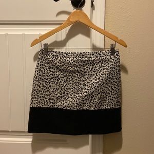 Michael by Michael Kors black and white animal print skirt